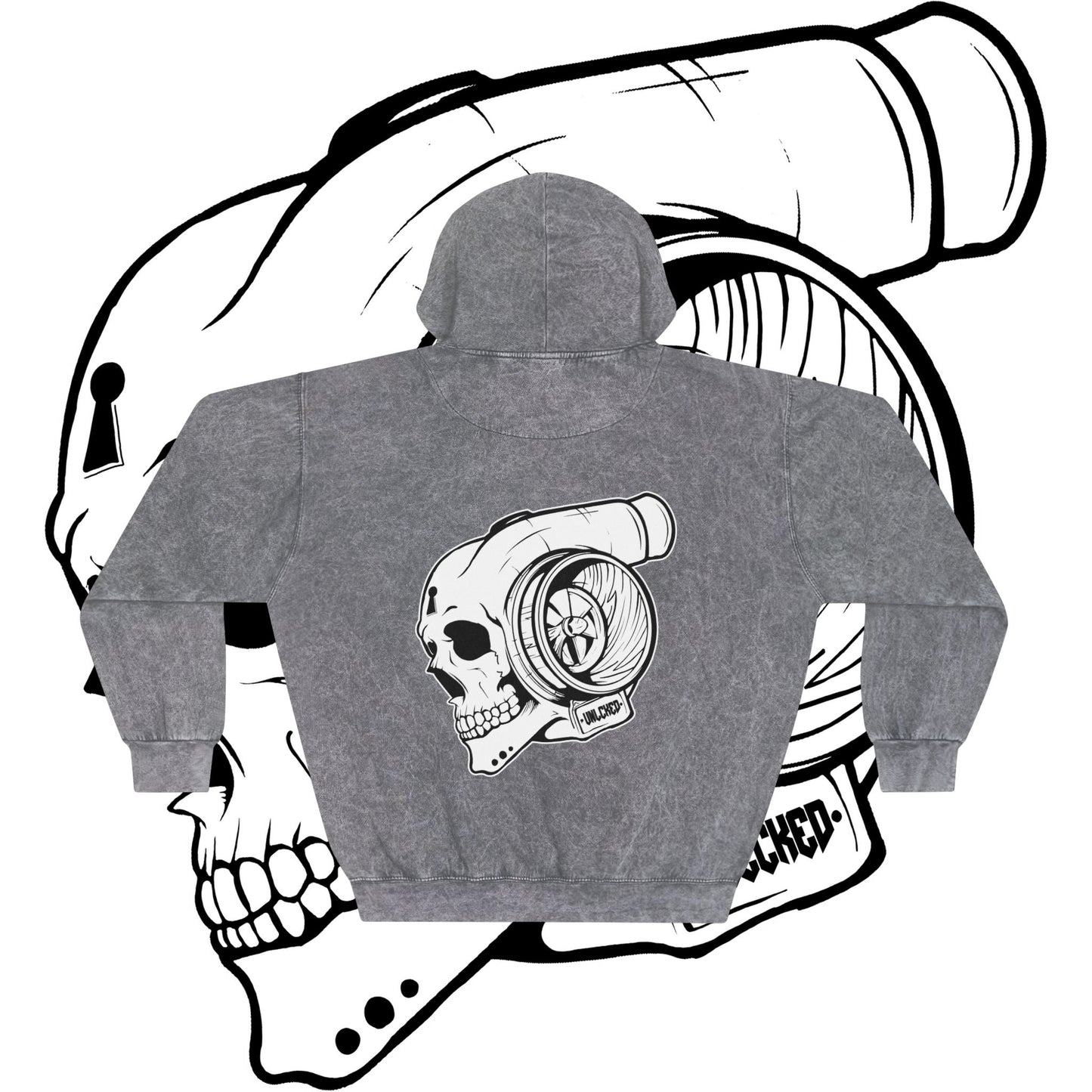 Turbo Skull Mineral Wash Hoodie