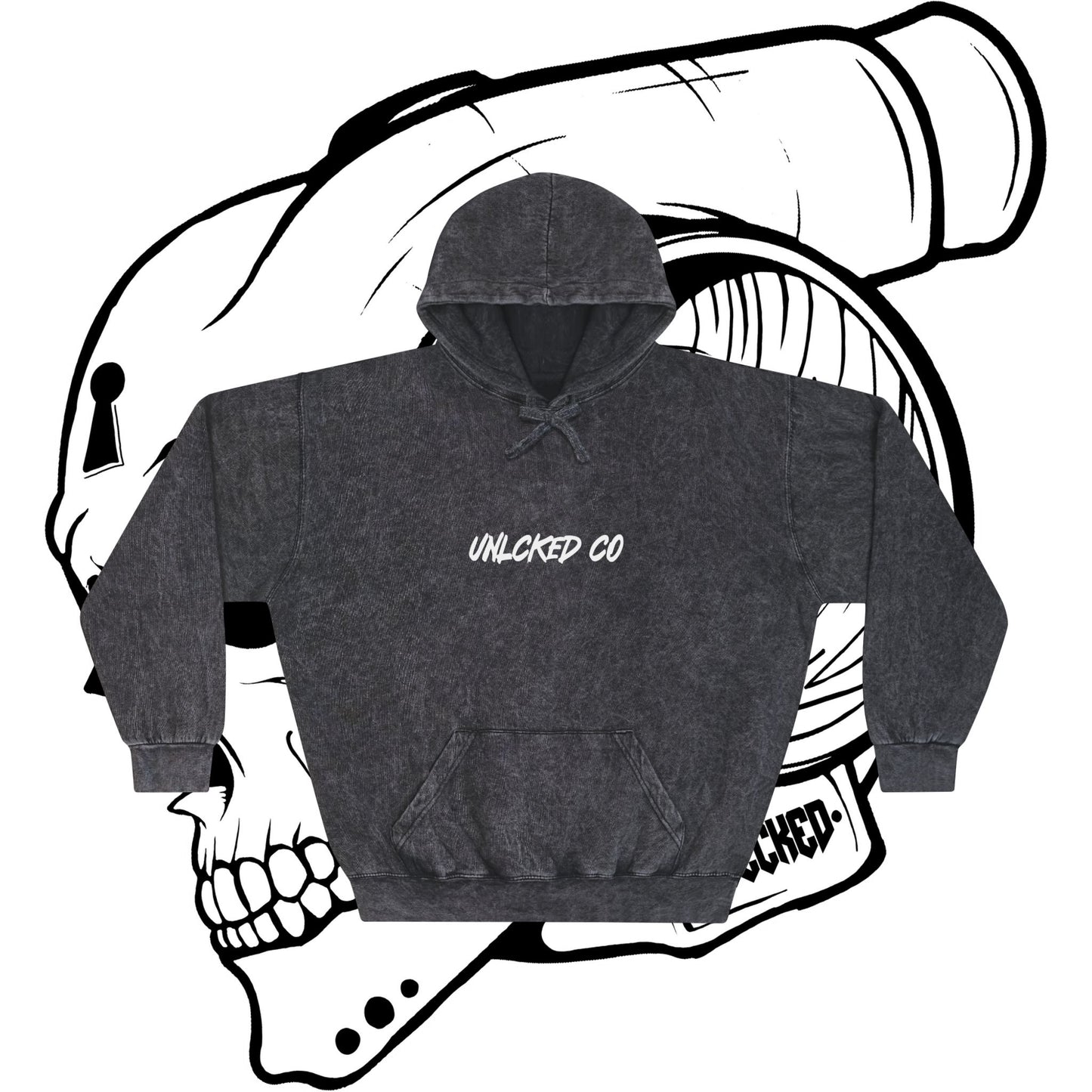 Turbo Skull Mineral Wash Hoodie